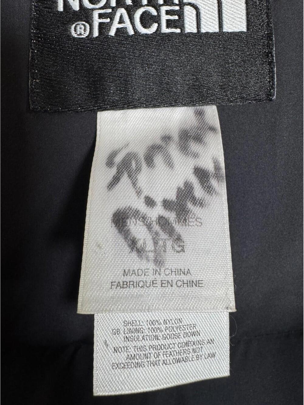 1996 Vintage The North Face Nuptse 700 Down Puffer Vest Mens XL Packable Black - Picture 4 of 5